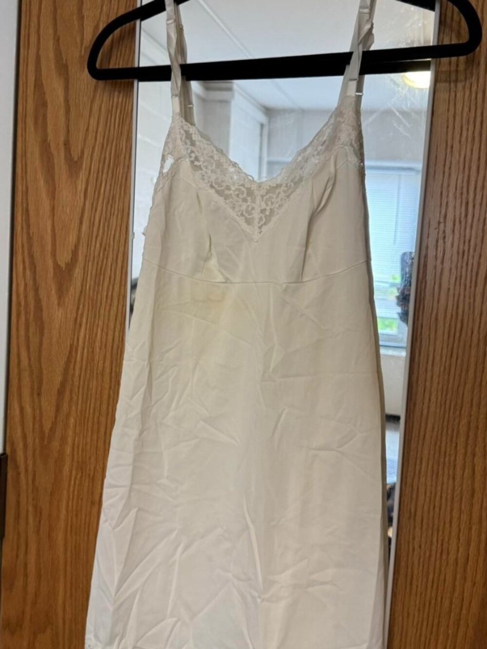 Women's White and Cream Dress